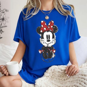 Disney Classic Minnie Mouse Shirt Retro Minnie T-Shirt for Disneyland Trip, Disneyland Holiday Family Matching Shirt, Disney Minnie Gift Tee image 9