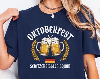 Oktoberfest Schitzengiggles Squad Shirt, German Beer Festival 2026 Tee, Funny Drinking Team Top, Munich Prost Apparel, Beer Lover Gift,