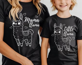 Comfort Colors  Tee,Mama Llama Shirt,Funny Cute Lama Mom Shirt,Sweet Motherhood Illustration Tee, Cute Animal Mom Shirt,llama lover gift