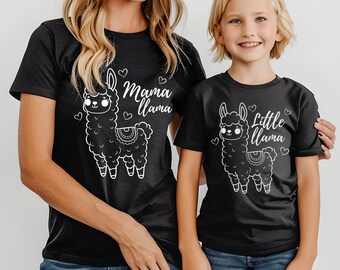 Comfort Colors  Tee,Mama Llama Shirt,Funny Cute Lama Mom Shirt,Sweet Motherhood Illustration Tee, Cute Animal Mom Shirt,llama lover gift