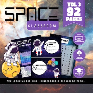 Space Classroom Decor Vol. 3 | 92 Printable Pages | Grammer, Punctuations and more (Digital Print)