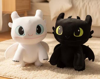 Peluche Furia Luminosa Desdentada – Cómo Entrenar a un Dragón, almohada de algodón de anime