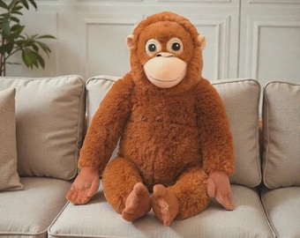 Pelúcia Viral Punch Monkey – Decoração Kawaii Inspirada em Zoológico do Japão