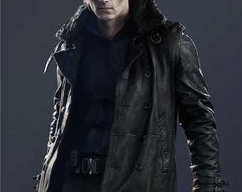Handmade RE 9 Leon S Kennedy Resident Evil Requiem Leather Black Jacket Coat