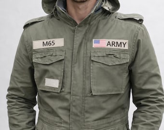Handmade US Army 1960s M65 Green Field jacket