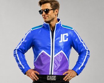 Mortal Kombat Hommes Johnny Cage Veste en cuir MK11 Costume Cosplay
