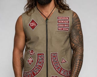 Handmade Jason Momoa The Bikeriders Brown Vest Jacket