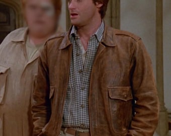 Handmade Bill Pullman Lone Starr Spaceballs Leather Jacket
