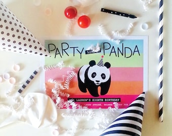 Panda Party Invitation