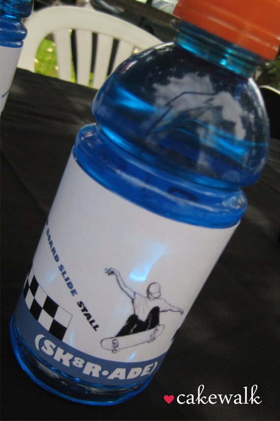 Bottle Label: Skateboard Party