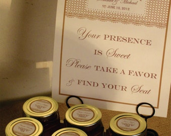 Honey Jar Favor Sign