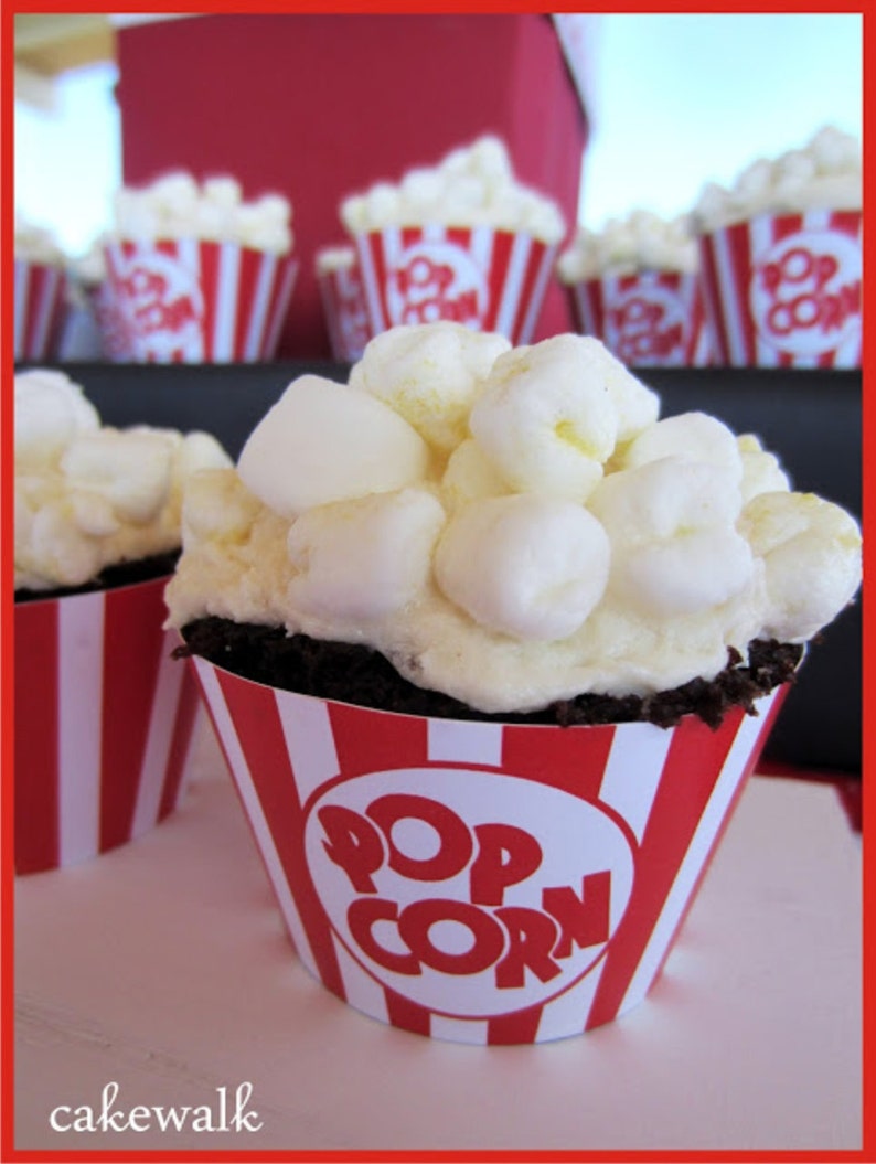 Popcorn Cupcake Wrappers image 1