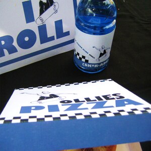 Water Bottle Label: Skateboard Party image 3