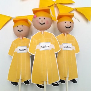 Imprimibles de cake pops para graduados