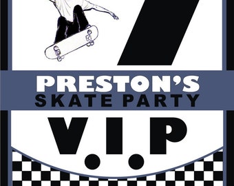 Skateboard Party VIP Tags