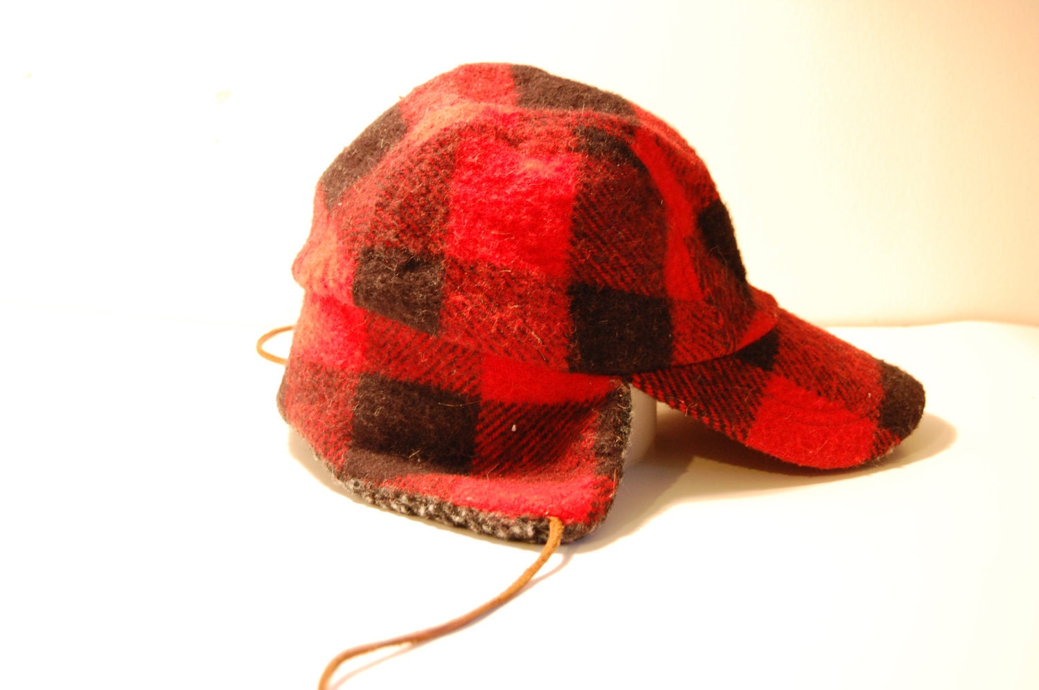 Red Wool Vintage Hunting Cap Lake of the Isles Hunting Cap Etsy