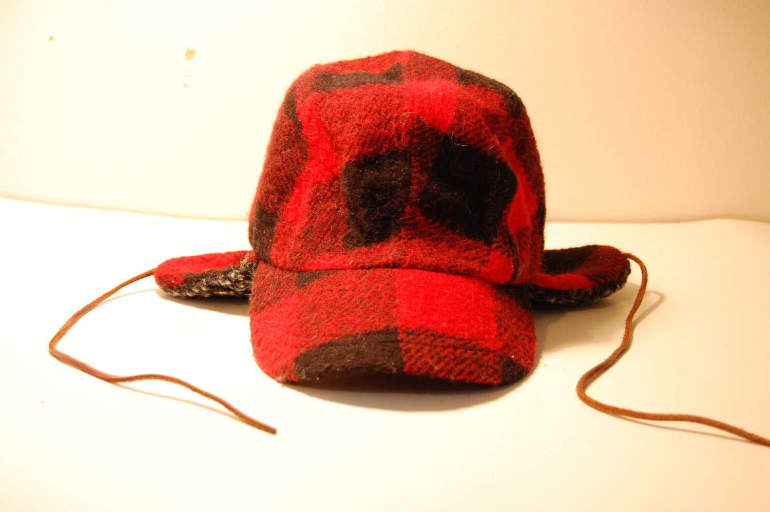 Red Wool Vintage Hunting Cap Lake of the Isles Hunting Cap Etsy