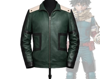 My Hero Academia Deku Jacket, Green Anime Cosplay Costume, Wearable Outerwear