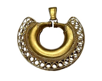 Vintage Pre-Columbian Tairona GP Double Rim Pendant Replica