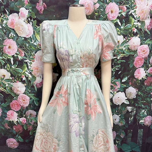 80s Carol Anderson Floral Dress main image 1