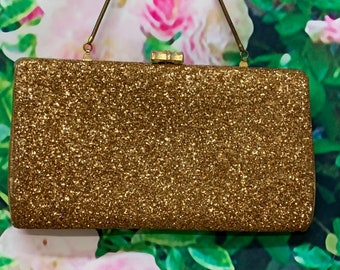 gold sparkle purse