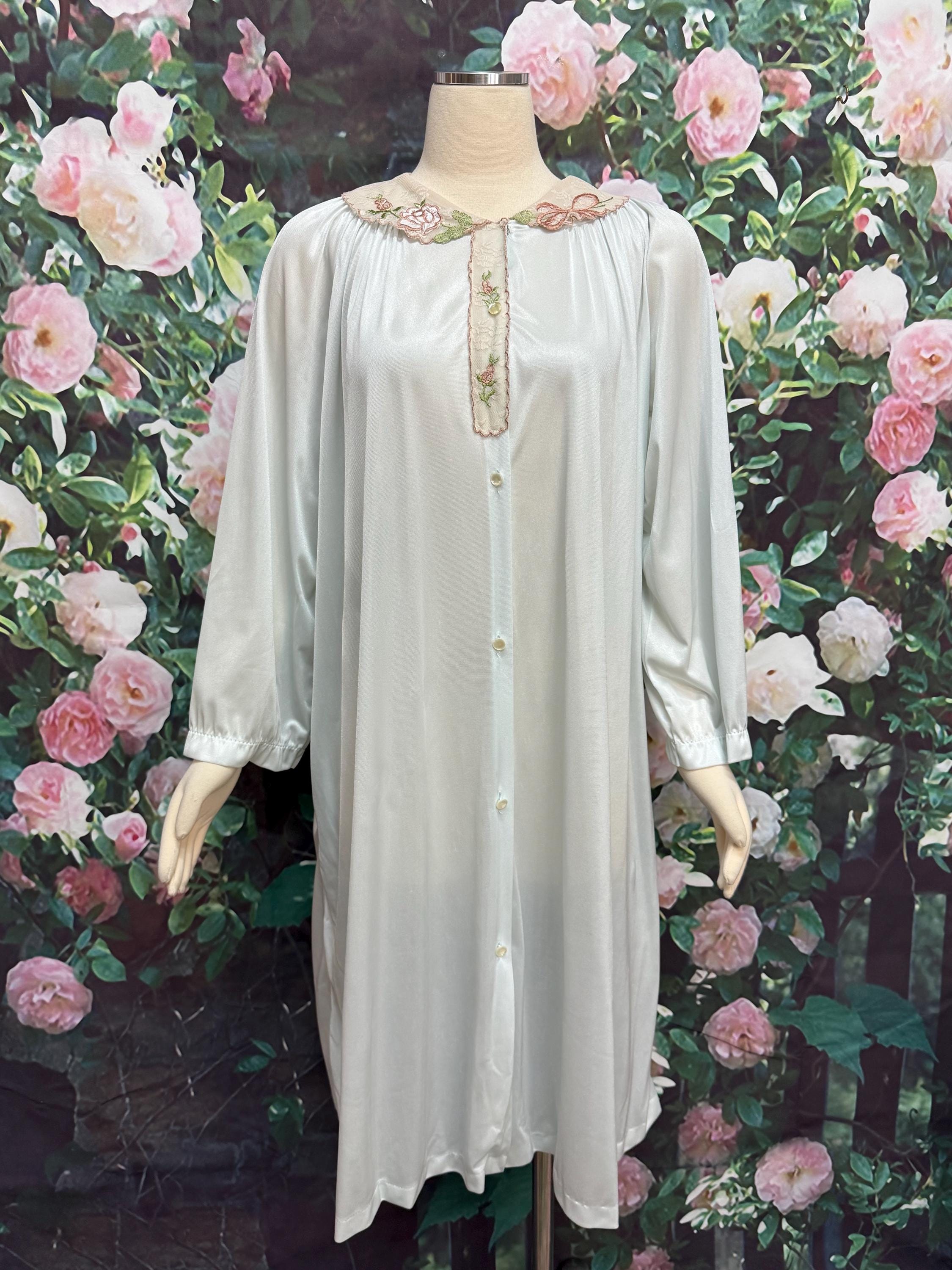 white christmas dresses White Piped Herringbone Cotton Gown main image 0