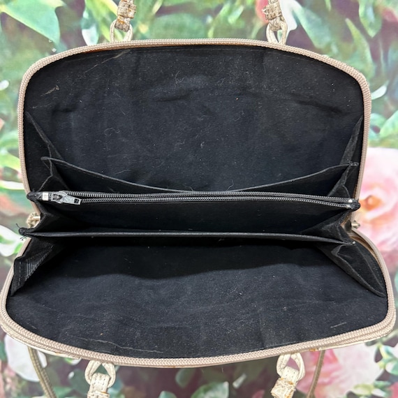 Vintage Gray Python Snakeskin Handbag Removable S… - image 7