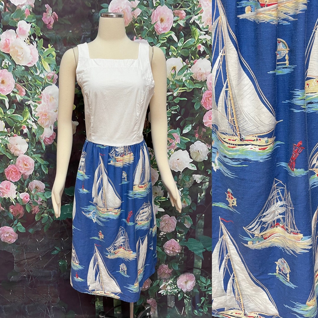 70s-blue-sailboat-dress-nautical-theme-etsy