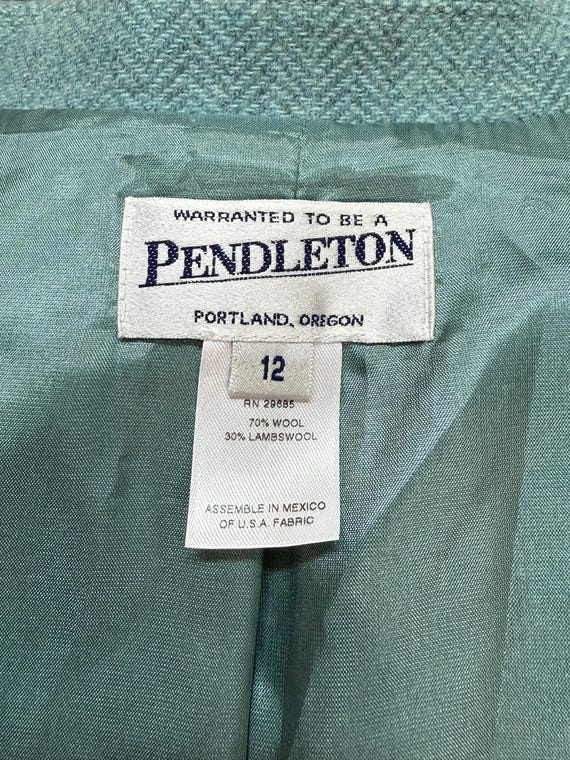 90s Pendleton Teal Blue Wool Jacket - image 8