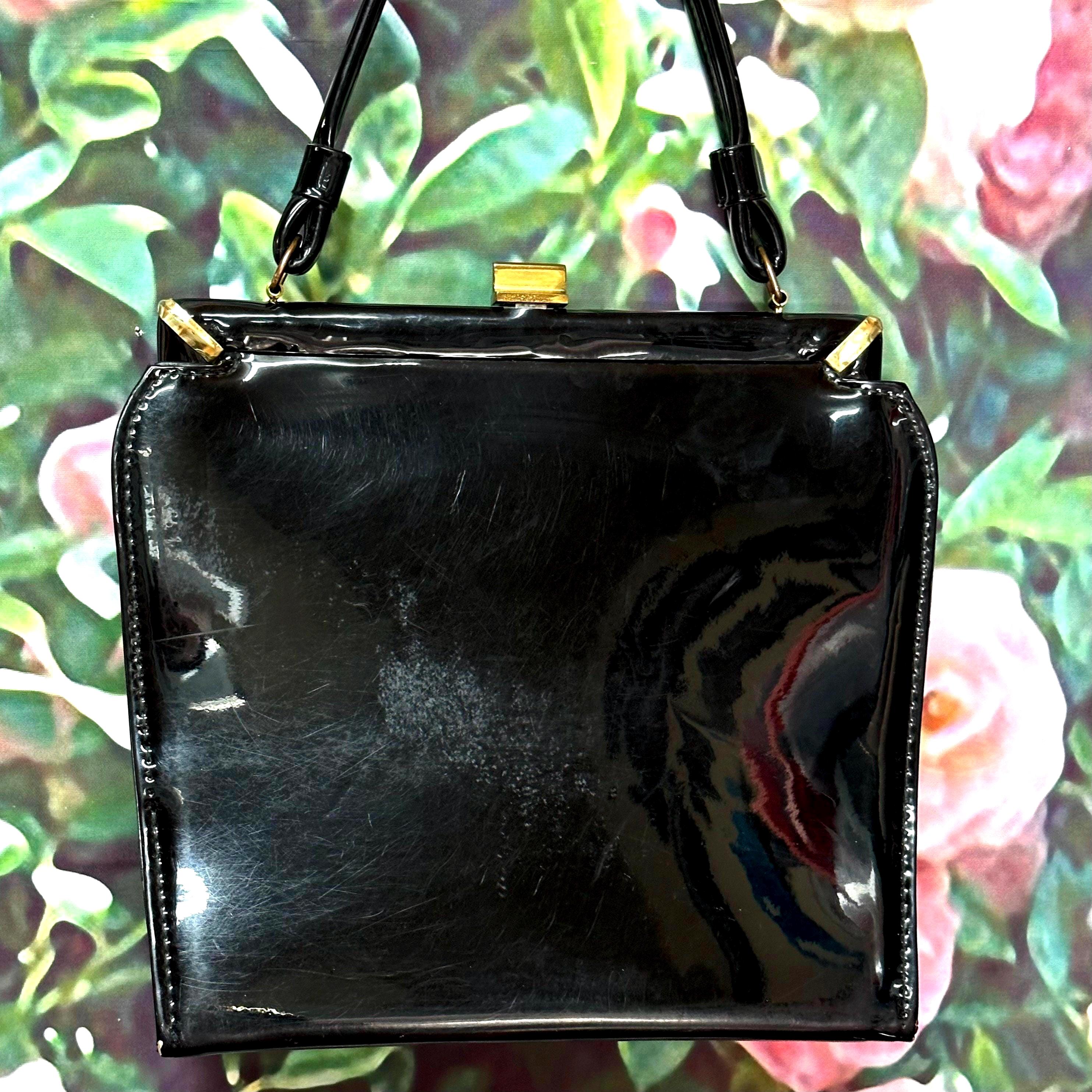 ショルダーバッグ・ポシェット TMV X DEINET DIRECTOR'S HAND-PRINTED LEATHER BAG IN BLACK DS-053 The Beam Bag Digital Pattern