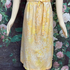 80s Fannies Pride Yellow Cotton Floral Skirt