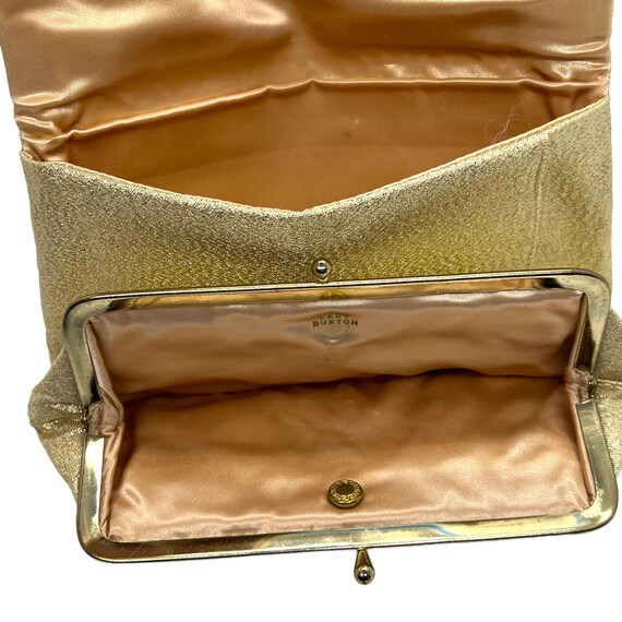 60s Lady Buxton Gold Wallet Lame Clutch - image 4