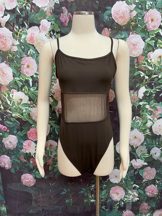 70s Cole of California Brown Mallet Swimsuit Shee… - image 2