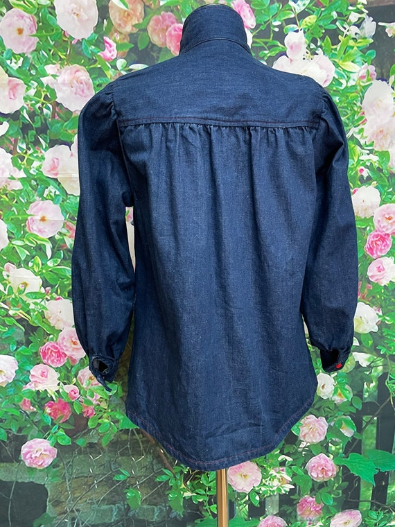 70s Aunt Abigail’s Attic Country Blue Denim Jacket - image 8