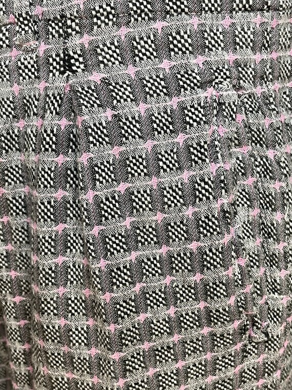 80s Snazz Gray Pink Check Paper Bag Pants - image 5