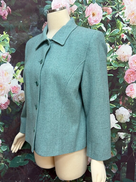 90s Pendleton Teal Blue Wool Jacket - image 4
