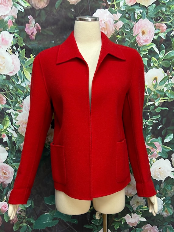 70s Pendleton Red Merino Wool Jacket - image 1