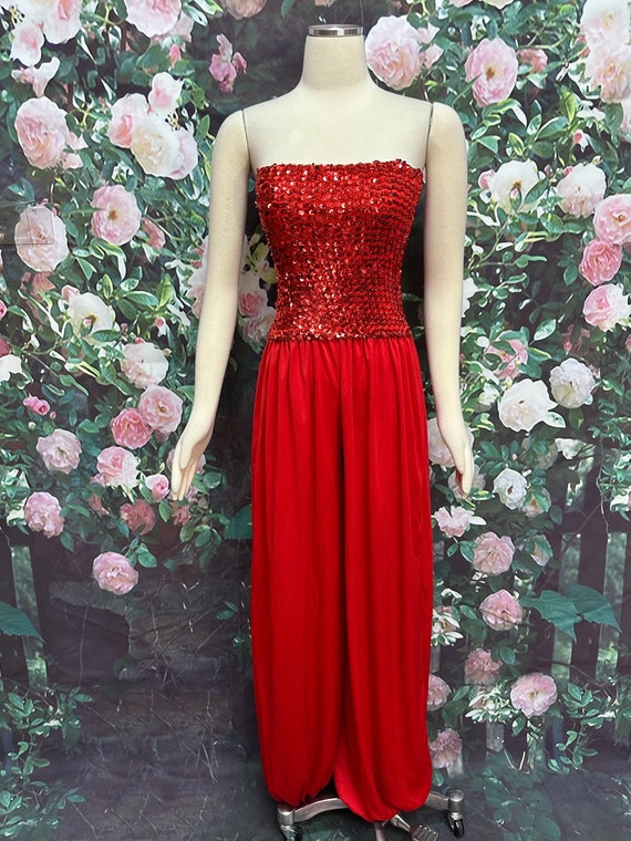 dress the population red sequin jumpsuit Charlie Jumpsuit