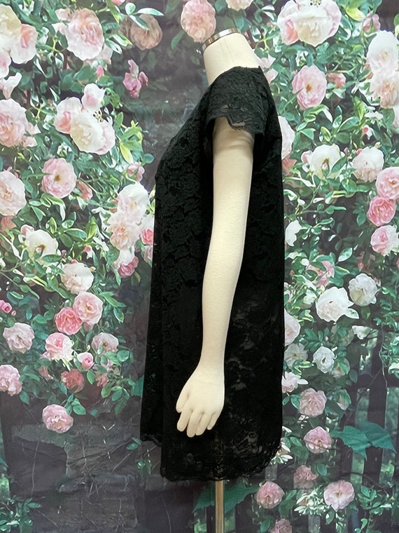 60s Henson Kickernick Black Lace Chiffon Peignoir… - image 5