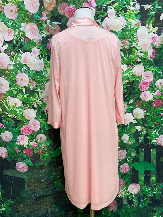 80s Vanity Fair Pink Nightgown Robe Set Small - image 6