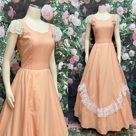 Peach colour maxi best sale dress