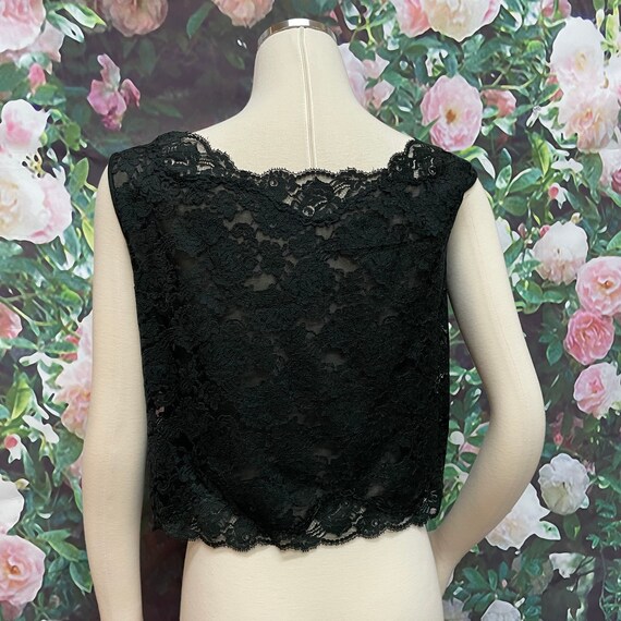 60s Henson Kickernick Black Lace Chiffon Peignoir… - image 9