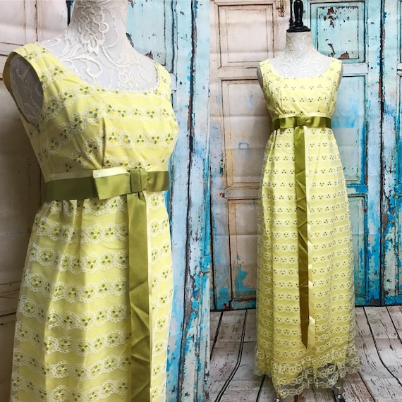 yellow lace maxi