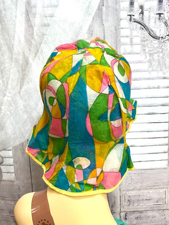 60s Reemay Paper Sun Hat Disposable Novelty Bucke… - image 6