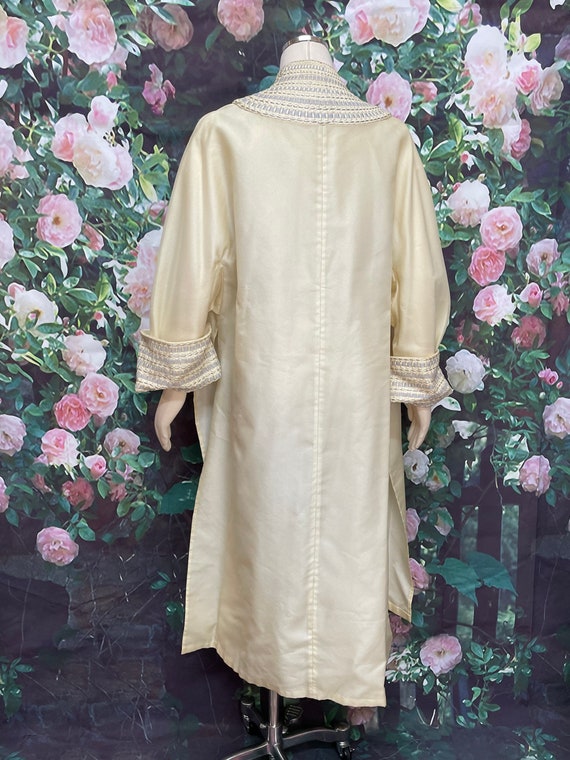 50s Italian Ivory Evening Swing Coat Organza - image 9