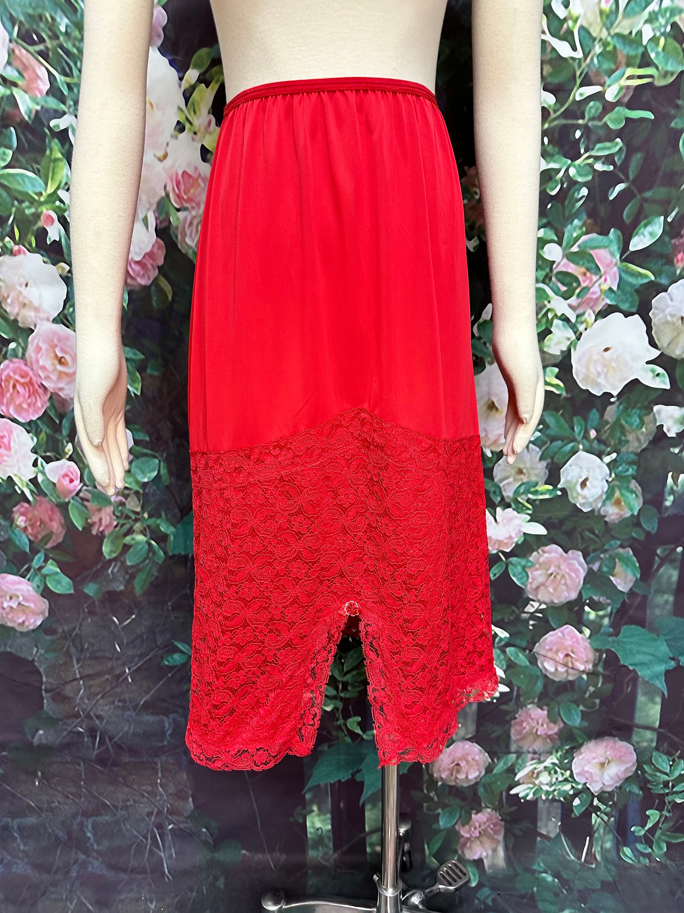 Red half slip best sale