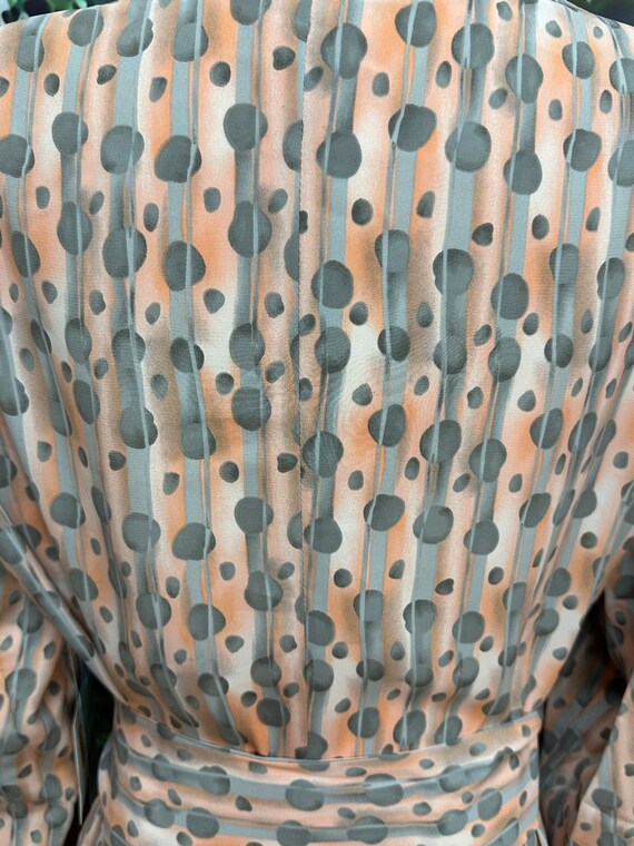 80s Brownstone Woman Peach Dot Shift Dress Plus S… - image 6