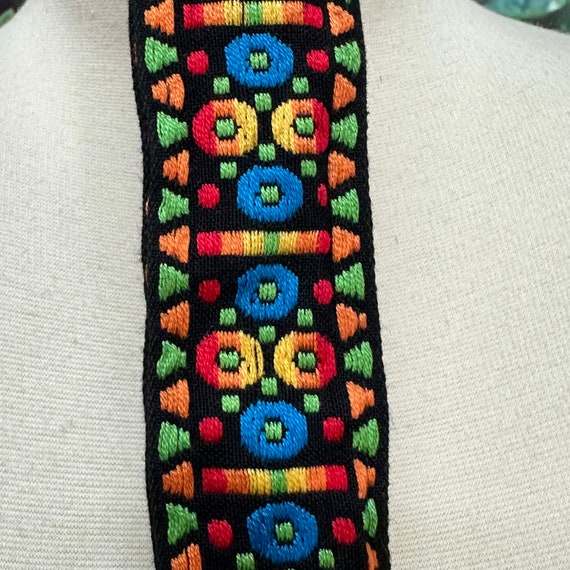 70s Kim Craftsmen Woven Tapestry Belt Groovy - image 2