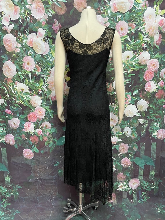 20s Black Lace Dress with Shrug Dropped Waist - image 10