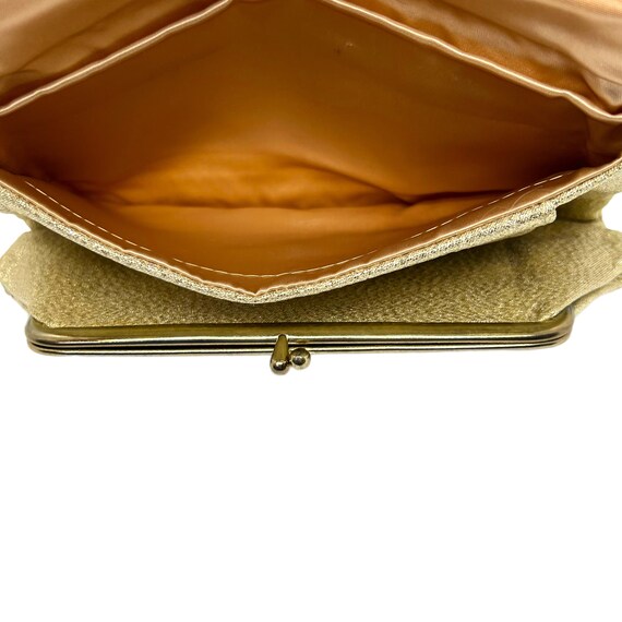 60s Lady Buxton Gold Wallet Lame Clutch - image 5